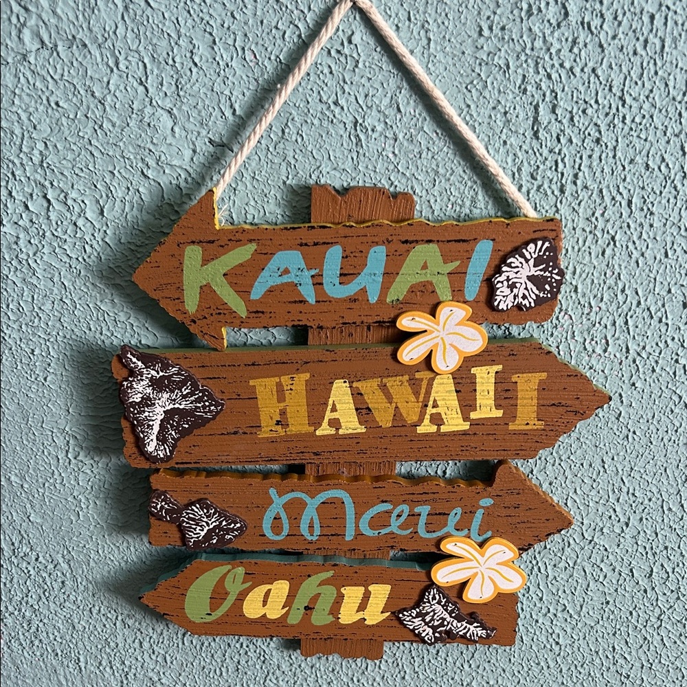Tropical Island Wooden Wall Sign